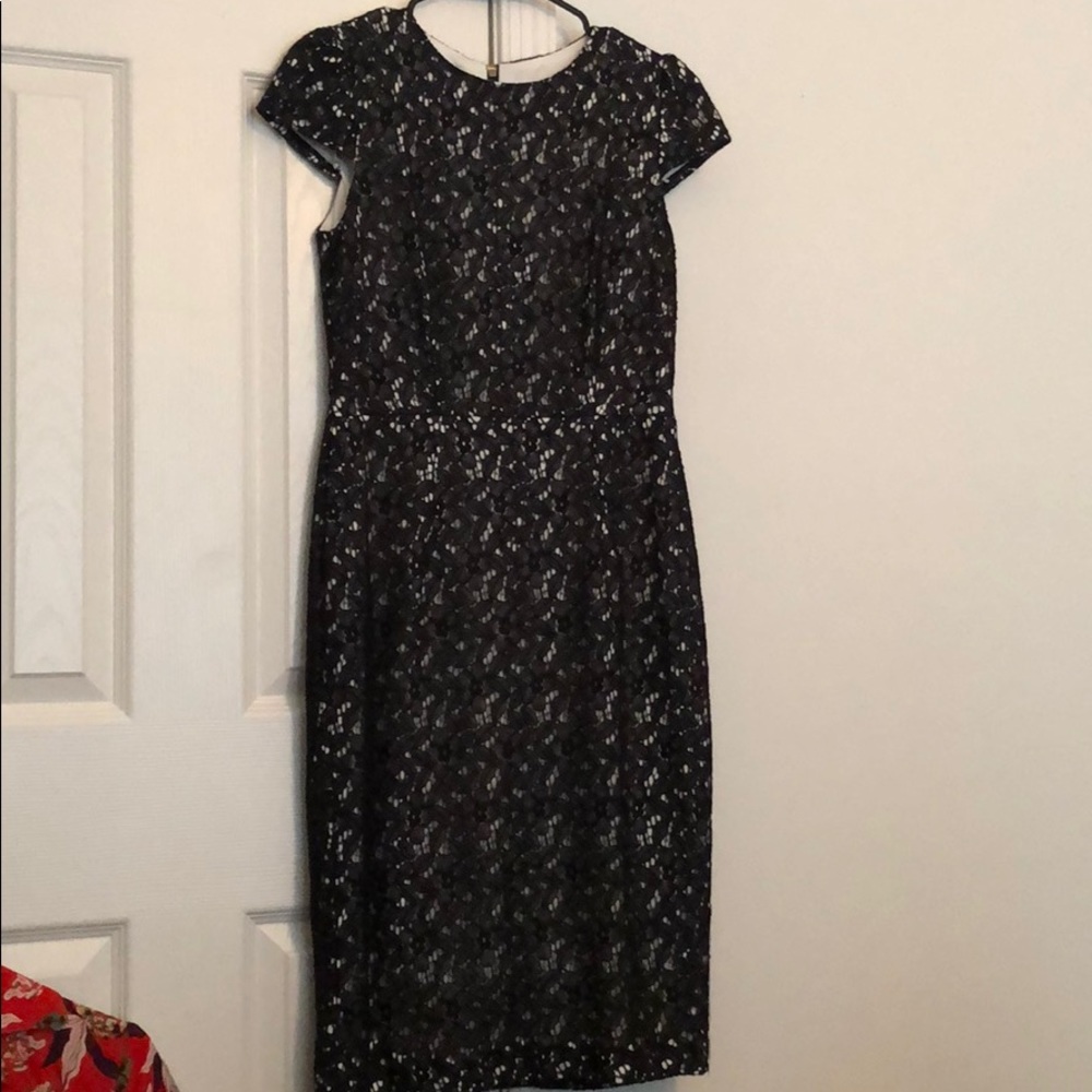 Betsey Johnson black and white lace dress